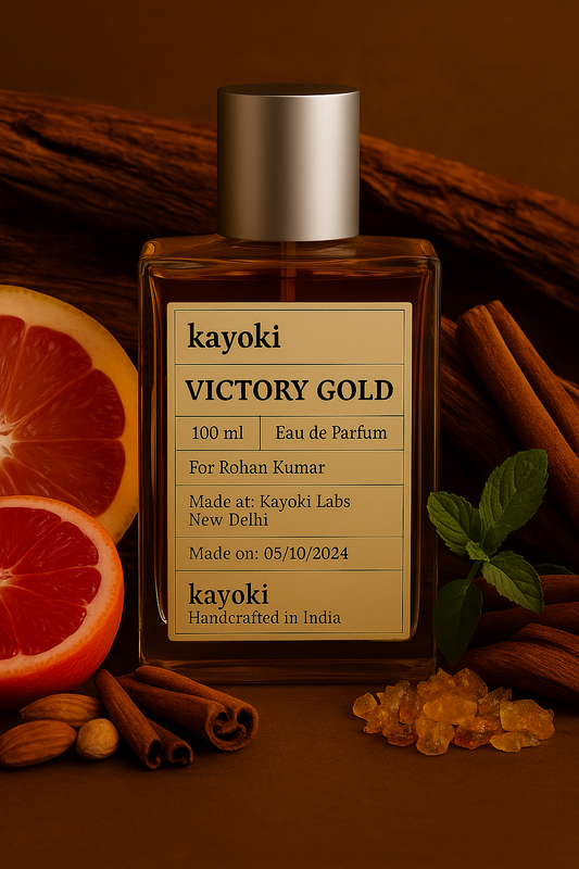 Victory Gold -Spicy & Woody - For Men - Eau De Parfum - Blood Mandarin, Grapefruit, Mint